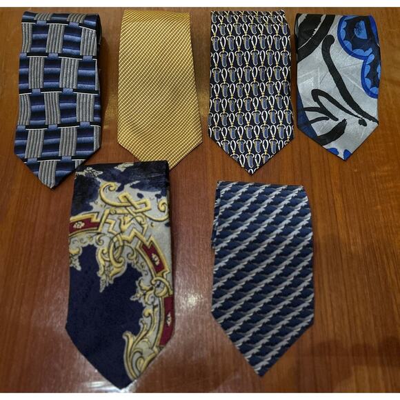 Mens Bundle of 6 Ties Professional Business Silk Corporate Casual Suit Italian - Picture 1 of 11